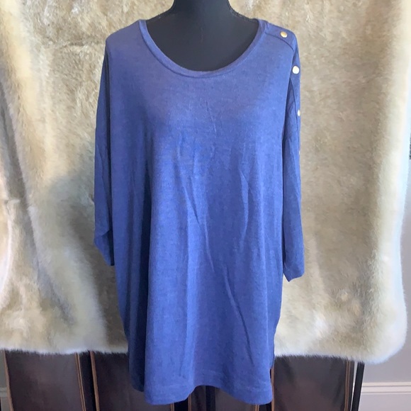 NWT 89th + Madison 2xl blue top - Picture 1 of 10